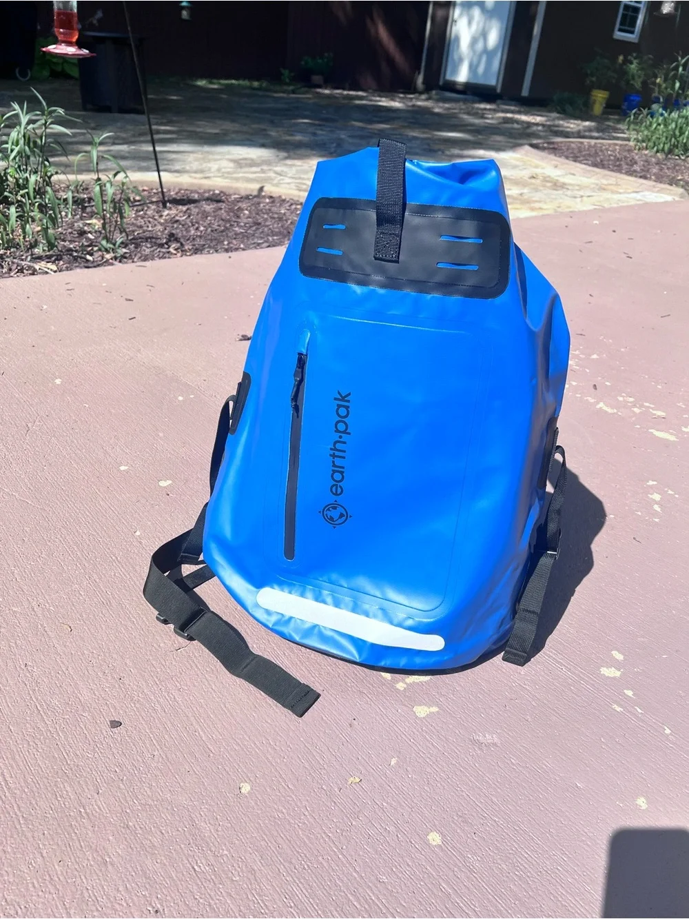 Earth-pak Waterproof Blue Roll-Top Backpack. New.